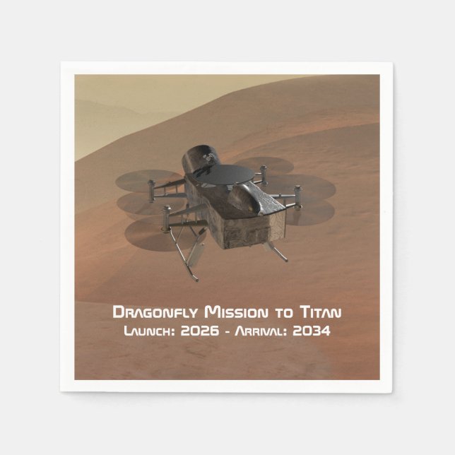 Dragonfly Mission to Titan Napkin (Front)