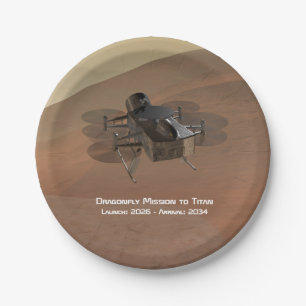 Dragonfly Mission to Titan Paper Plate