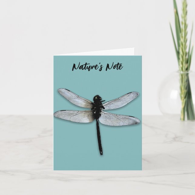 DRAGONFLY MODERN PHOTO NOTE CARD (Front)