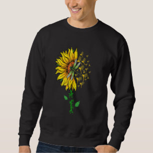 Dragonfly Mom Cute Sunflower Dragonflys Lover Moth Sweatshirt