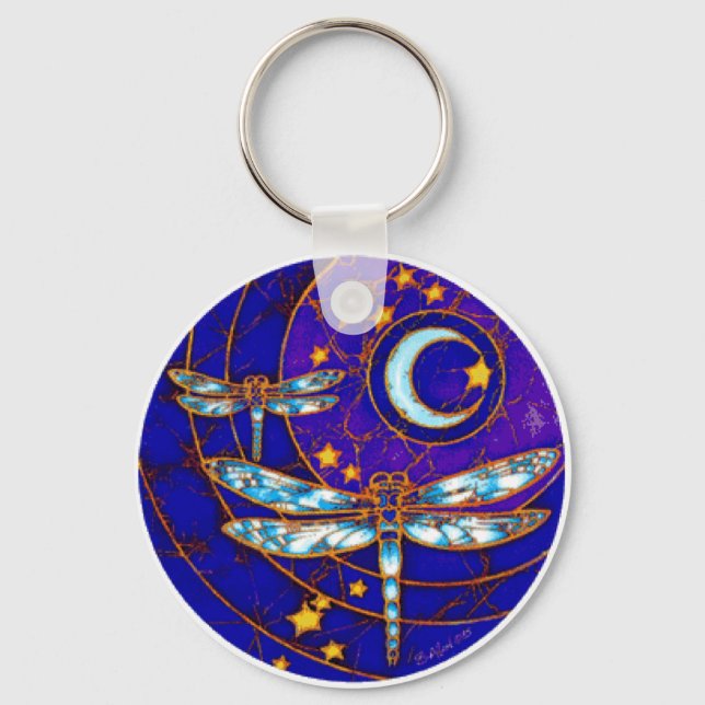 dragonfly moon key ring (Front)