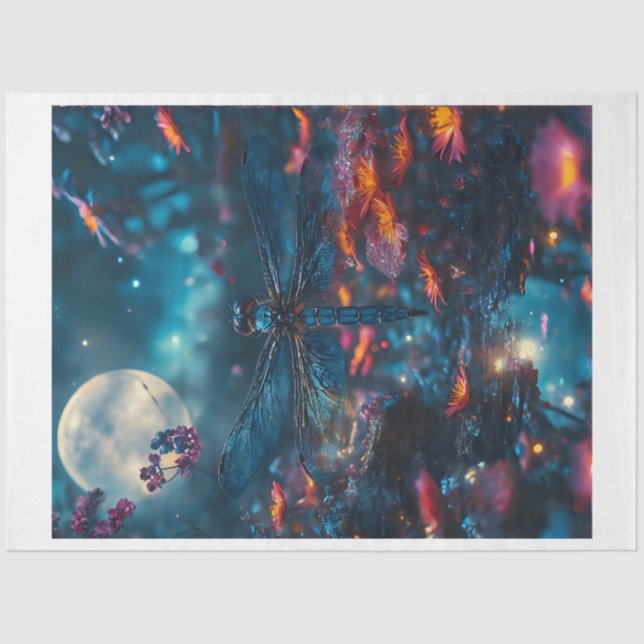 Dragonfly Moon Tissue Paper (Front)