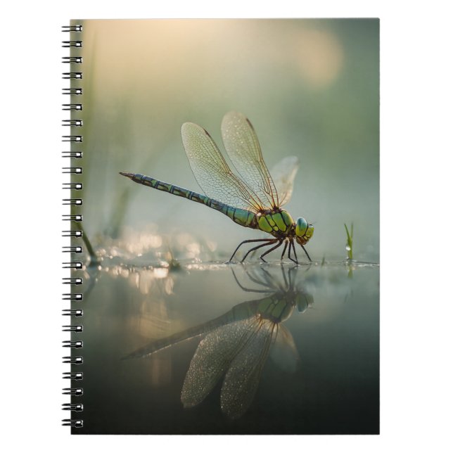 Dragonfly Morning Reflection Notebook (Front)