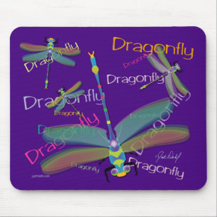Dragonfly Mousepad - Purple