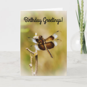 Dragonfly Nature Art Birthday Card