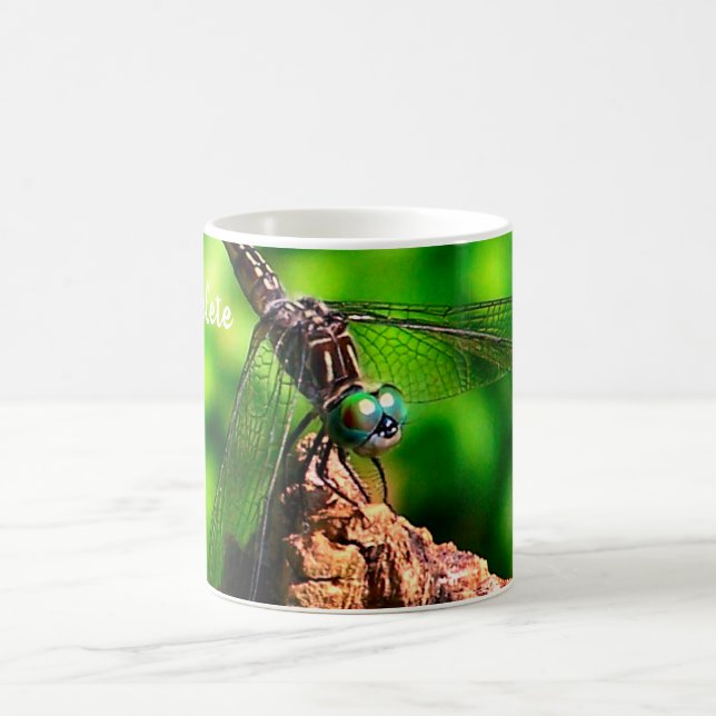 Dragonfly Nature Personalised Coffee Mug (Center)