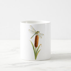 Dragonfly on a Cattail Coffee Mug