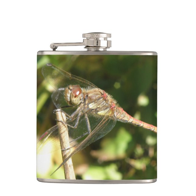 Dragonfly on a Twig Flask (Front)