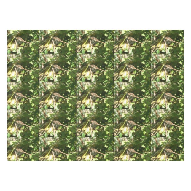 Dragonfly on a Twig Tablecloth (Front (Horizontal))
