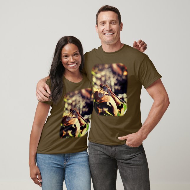 Dragonfly On Leaf Nature  T-Shirt (Unisex)