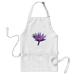 Dragonfly on Purple Water Lily Standard Apron