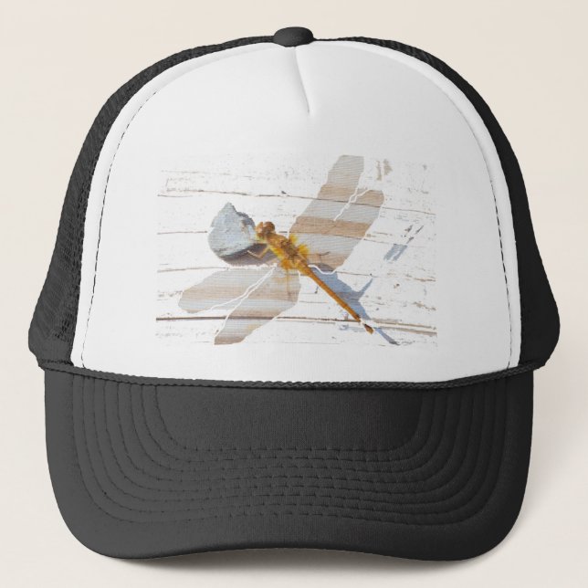 Dragonfly on Rock Trucker Hat (Front)
