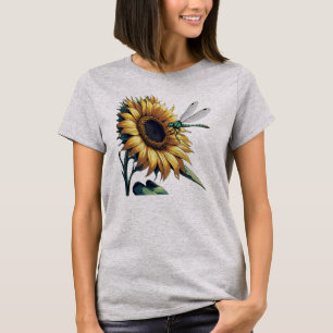 DRAGONFLY ON SUNfLOWER T-Shirt