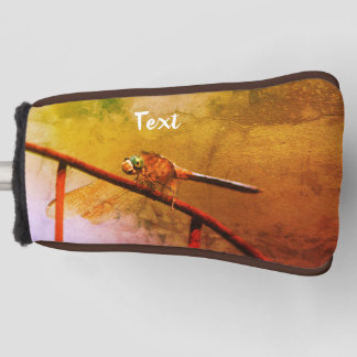 Dragonfly On Wire Fence Art Personalised   Golf Head Cover