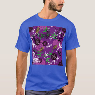Dragonfly Origami 1009 Purple T-Shirt