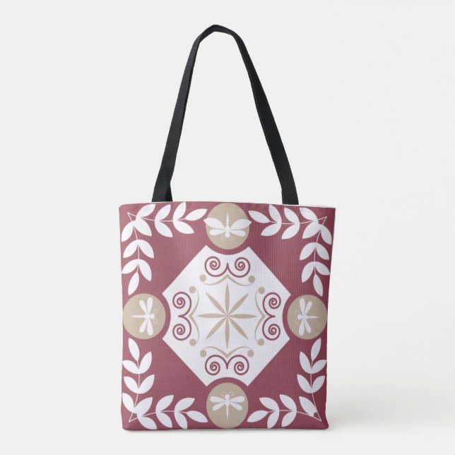 Dragonfly Ornamental Fashion Design Pattern Tote Bag (Back)