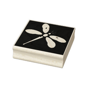 Dragonfly Outline Tote Rubber Stamp