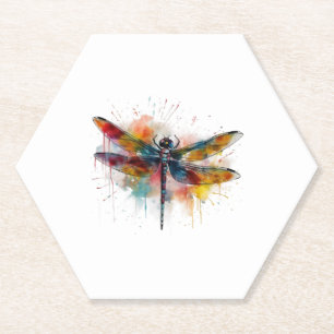 Dragonfly paper coaster