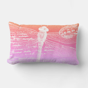 Dragonfly pastel gradient dream lumbar cushion