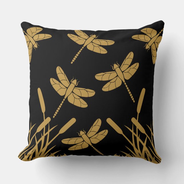 Dragonfly Patterned Decor Cushion (Front)