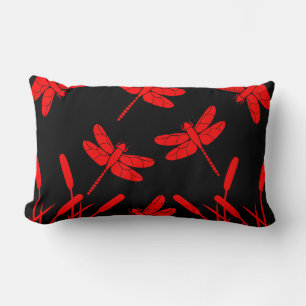 Dragonfly Patterned Decor Lumbar Cushion