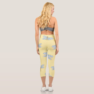 Dragonfly Patterned Leggings with Art