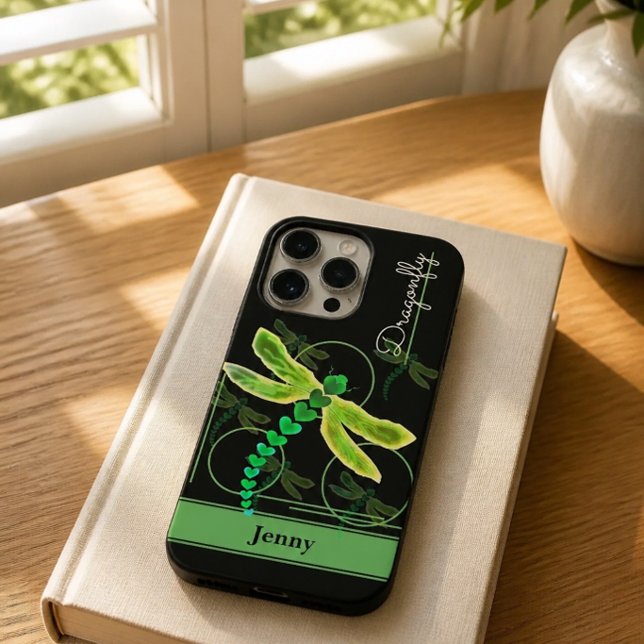 Dragonfly Personalised (Green) Case-Mate iPhone Case (Creator Uploaded)