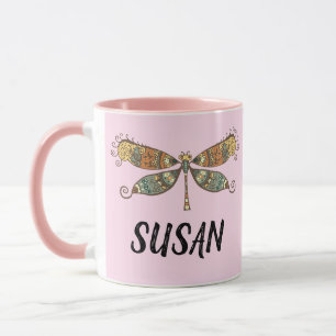 DRAGONFLY PERSONALIZED COFFEE MUG