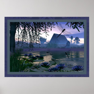 Dragonfly Pond By Michelle Wilder Poster