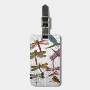 Dragonfly Print 4 Luggage Tag