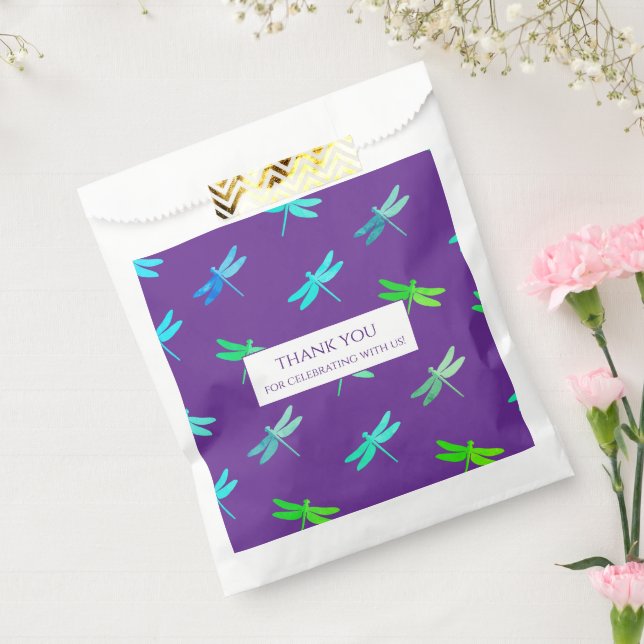 Dragonfly Purple Bright Boy Birthday  Favour Bag (Sealed)