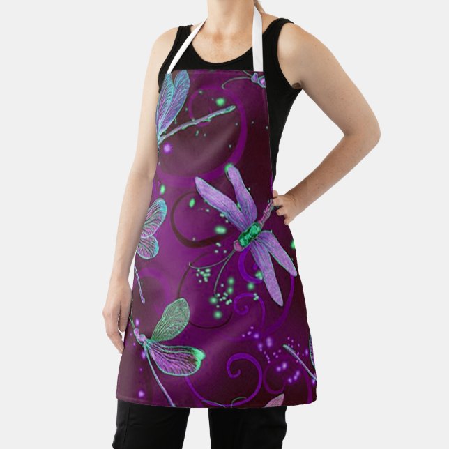 Dragonfly Purple Dreams Apron (Insitu)