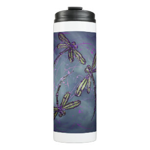 Dragonfly Purple Night Flit Thermal Tumbler