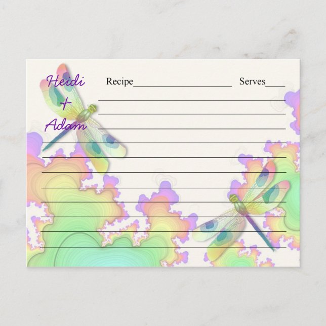 Dragonfly Recipe Card (Front)