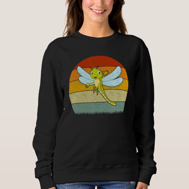 Dragonfly  Retro Style Vintage Sweatshirt (Front)