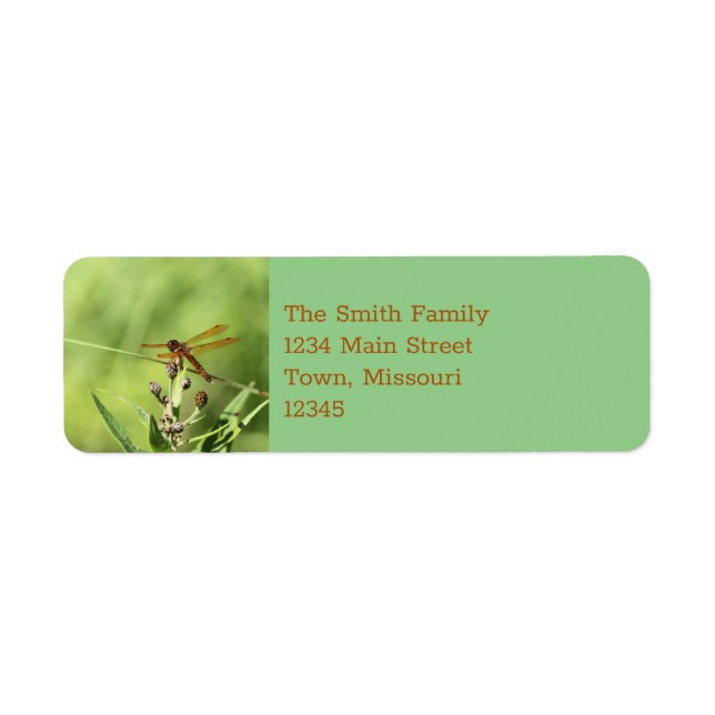 Dragonfly Return Address Label (Front)