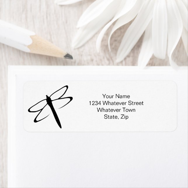 Dragonfly Return Address Label (Insitu)