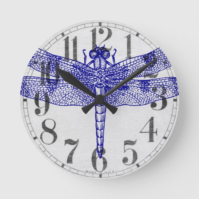 Dragonfly Round Clock (Front)