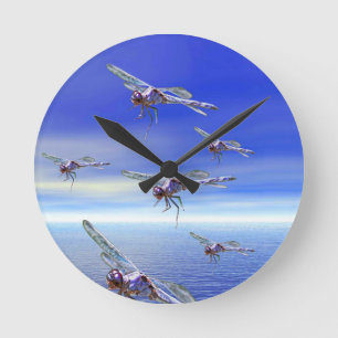 Dragonfly Round Clock
