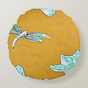 Dragonfly Round Cushion