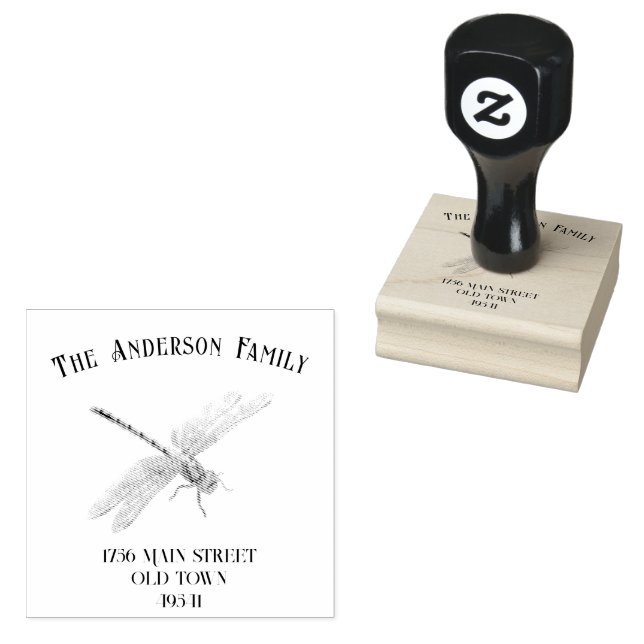 Dragonfly Rubber Stamp (Stamped)