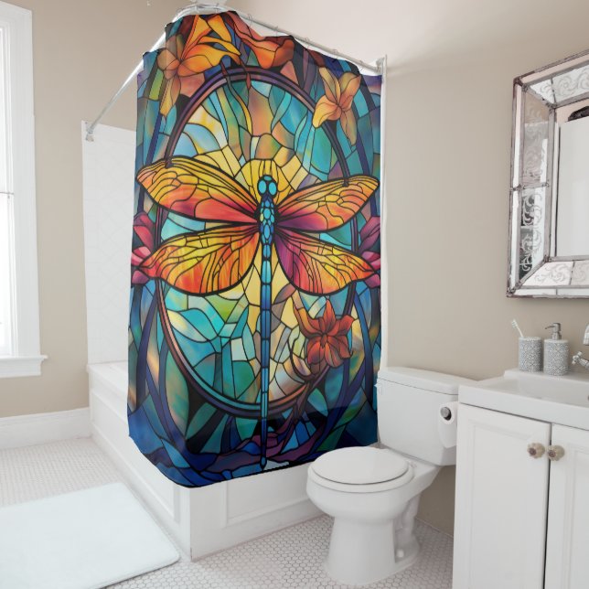 Dragonfly Shower Curtain (In Situ)