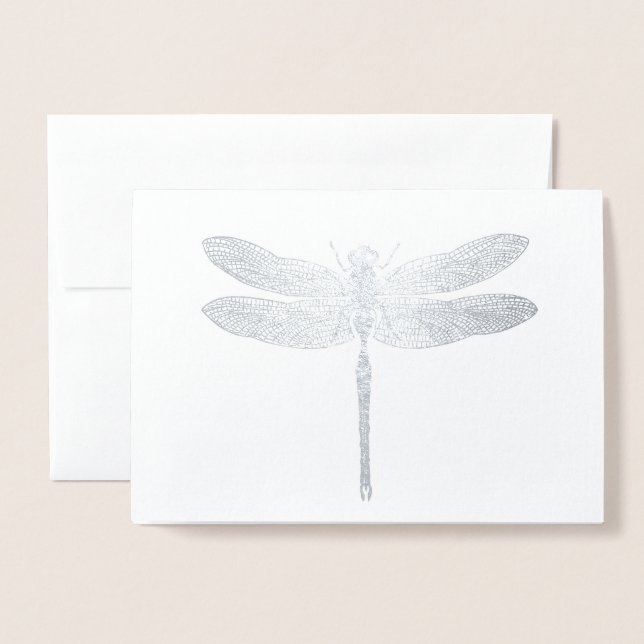 Dragonfly Simple Foil Card (Front With Envelope)