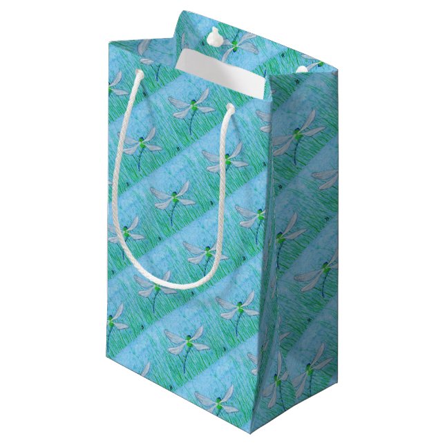 Dragonfly Small Gift Bag (Front Angled)