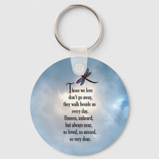 Dragonfly "So Loved" Poem Key Ring