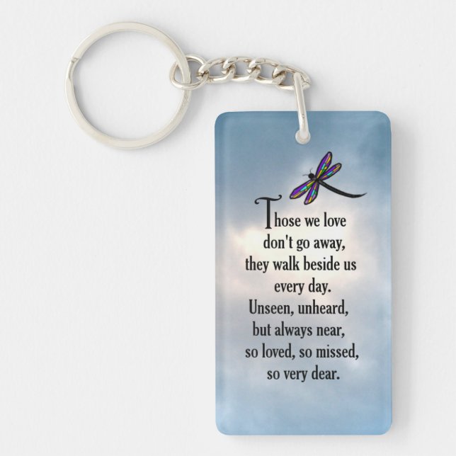 Dragonfly "So Loved" Poem Key Ring (Front)
