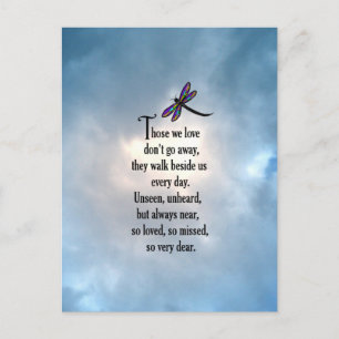 Dragonfly "So Loved" Poem Postcard