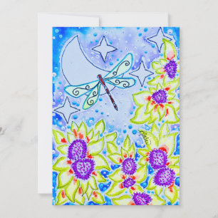 dragonfly & spirea card