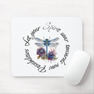 Dragonfly - spirit of new possibilities mouse pad