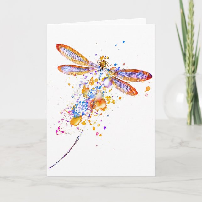 Dragonfly splatter card (Front)